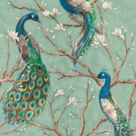 79223-9 Панно AS Creation 159*280, Павлины в цветущем саду 79223-9 Панно AS Creation 159*280, Павлины в цветущем саду